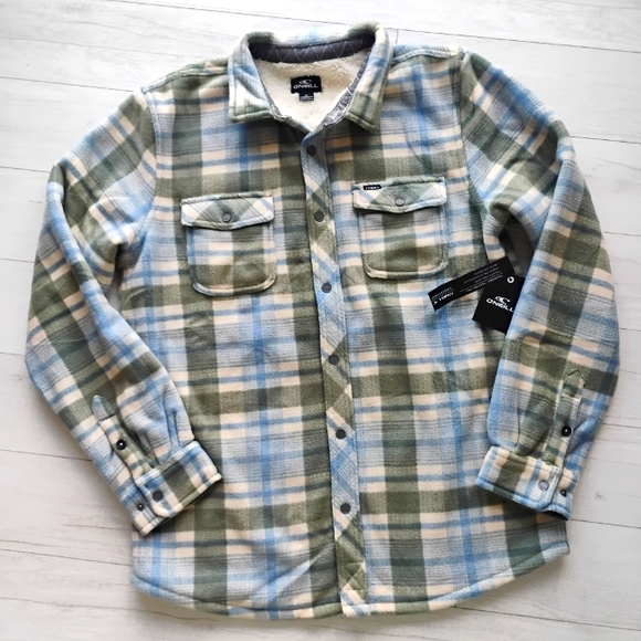 O'Neill NEW Spruce SuperFleece Lined Flannel Jacket - Picture 2 of 13